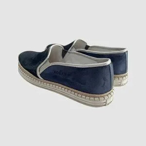 Hogan | Shoes | Hogan Womens Blue Suede Espadrille Slip On  display picture 1